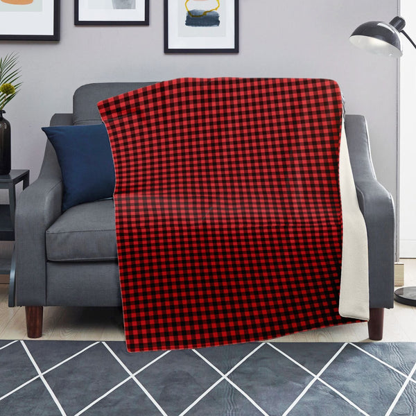 65 MCMLXV Red Buffalo Plaid Print Microfleece Blanket - 65mcmlxv
