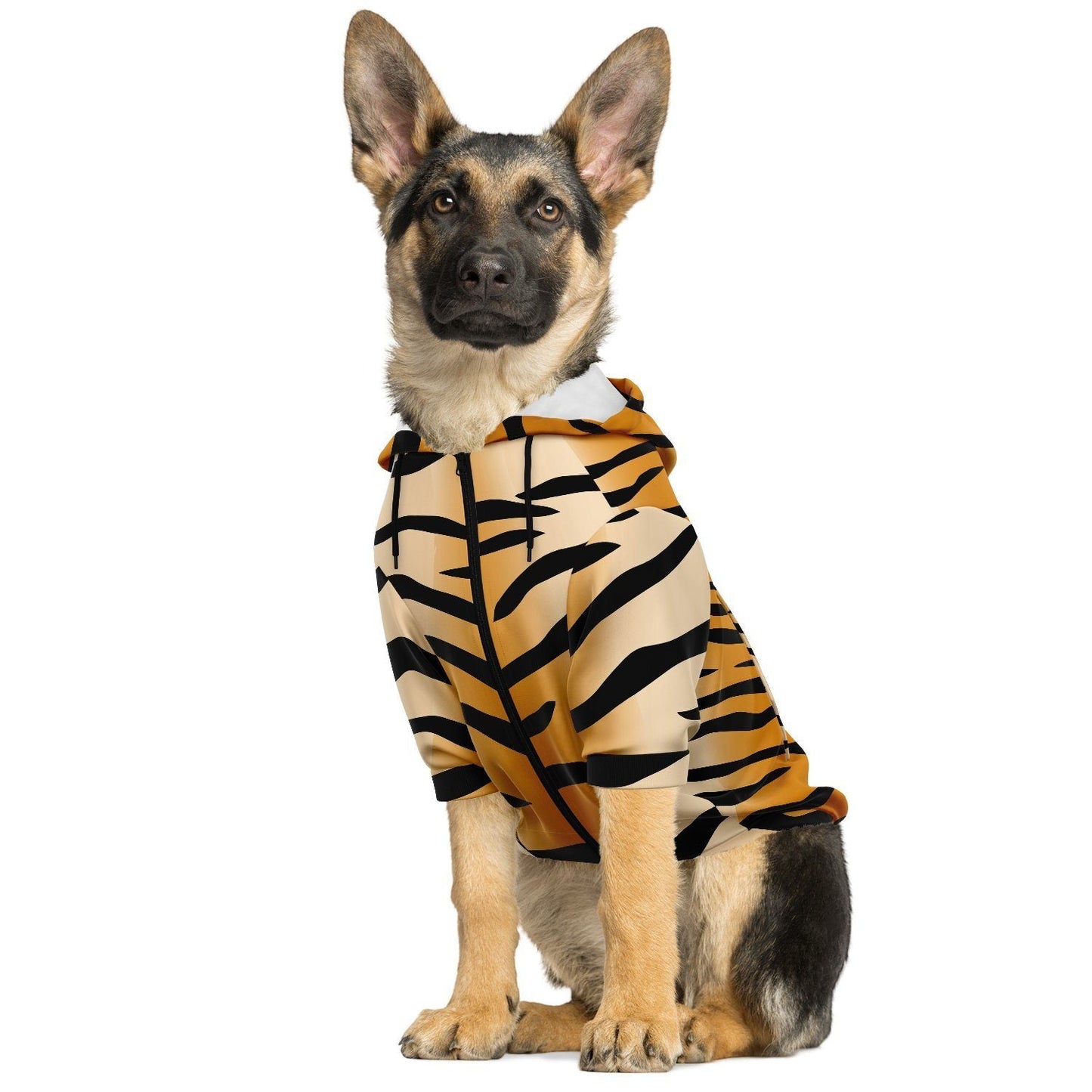65 MCMLXV Tiger Print Dog Zip Hoodie - 65mcmlxv