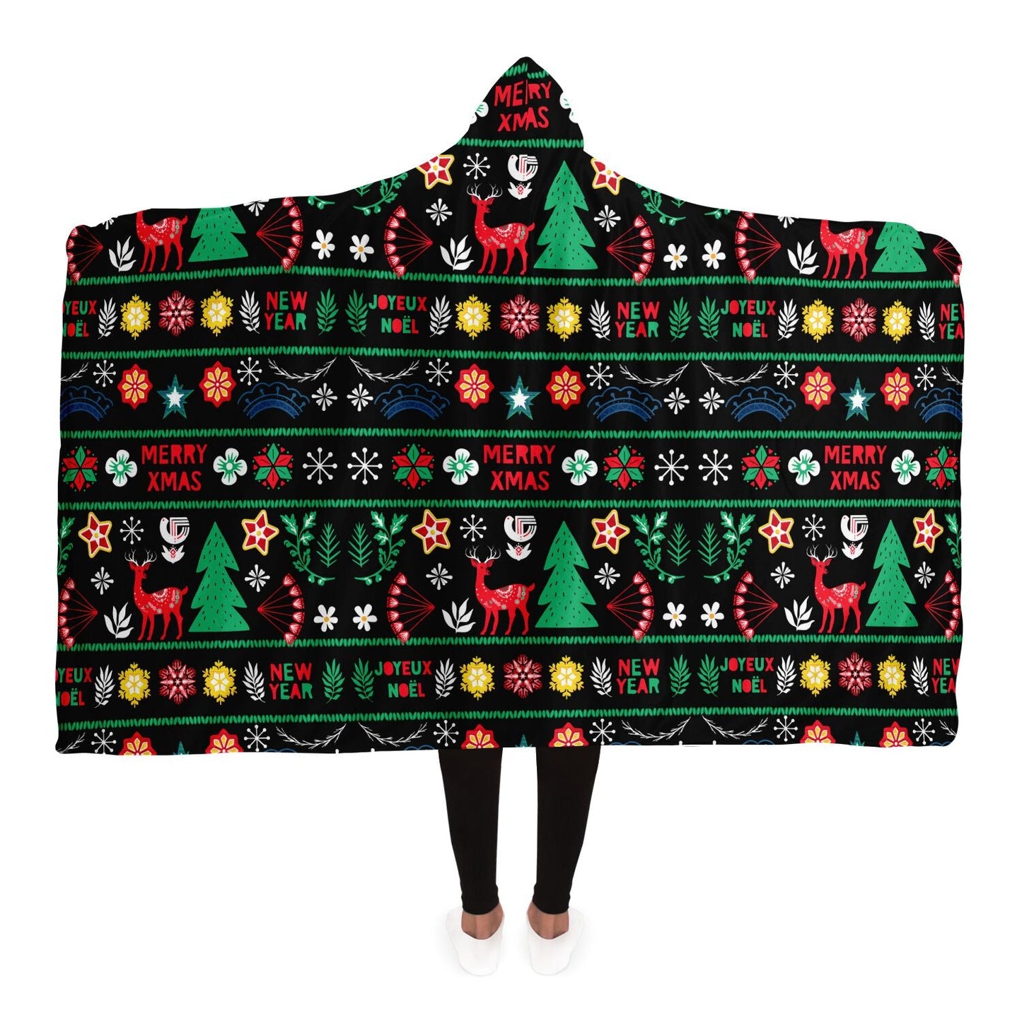 65 MCMLXV Unisex ABBA Inspired Scandinavian Christmas Hooded Blanket - 65mcmlxv
