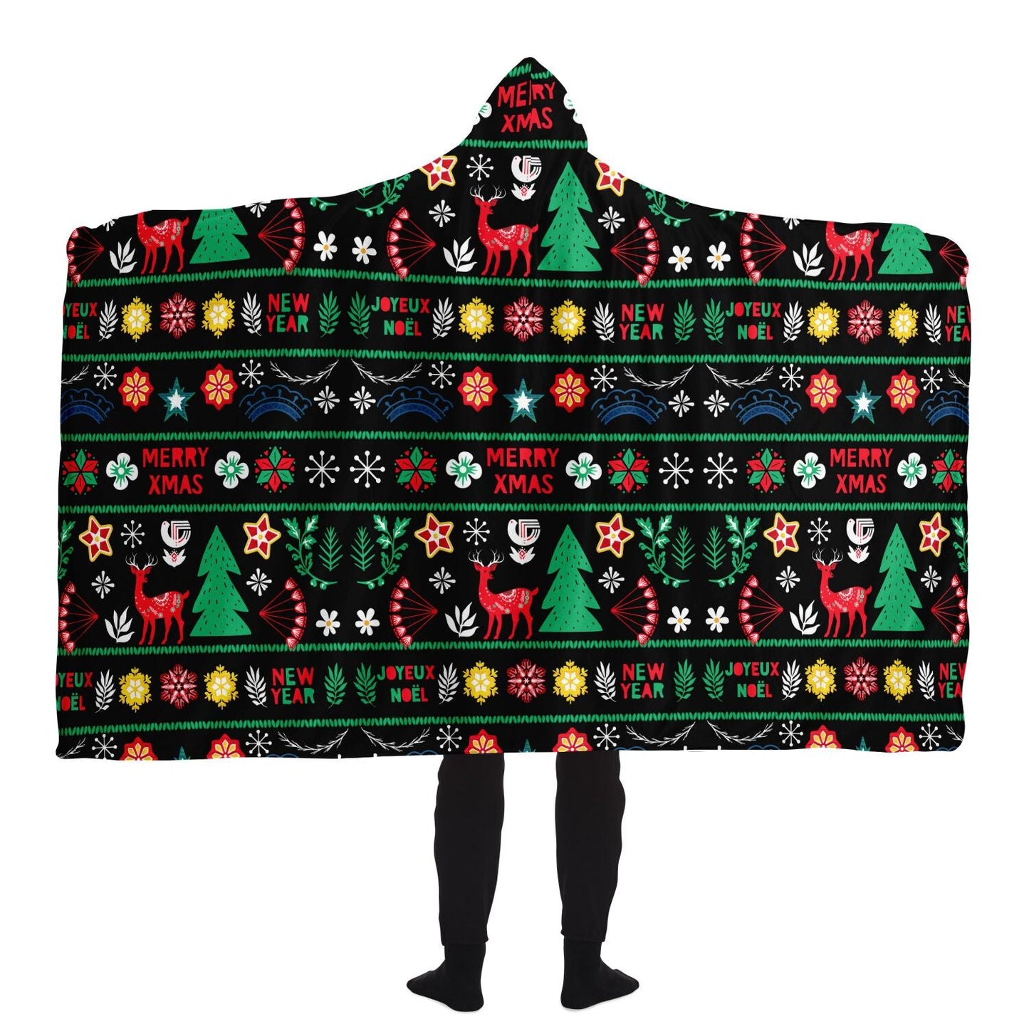 65 MCMLXV Unisex ABBA Inspired Scandinavian Christmas Hooded Blanket - 65mcmlxv
