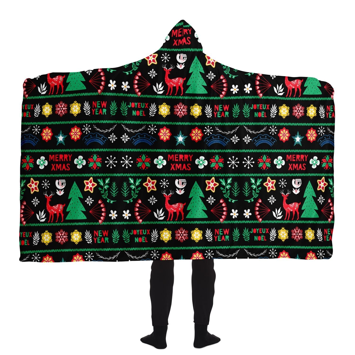 65 MCMLXV Unisex ABBA Inspired Scandinavian Christmas Hooded Blanket - 65mcmlxv