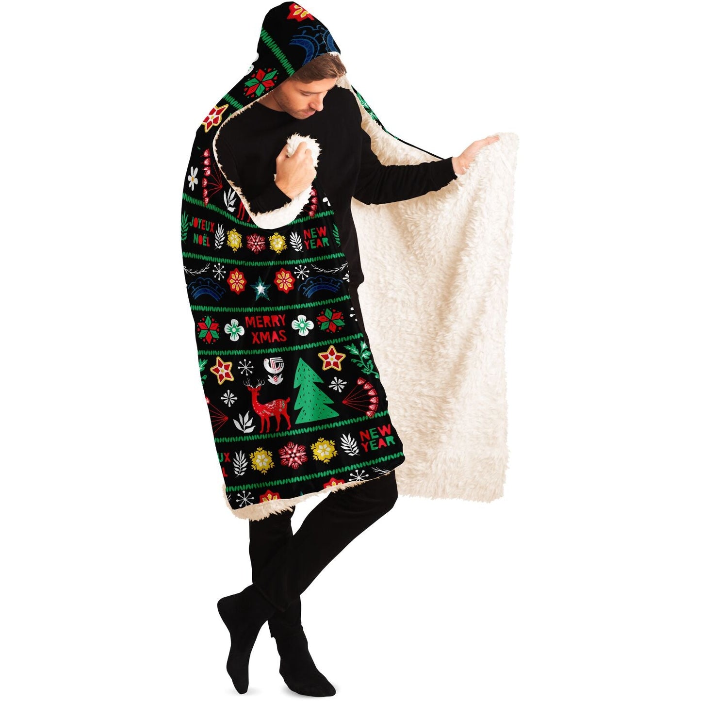 65 MCMLXV Unisex ABBA Inspired Scandinavian Christmas Hooded Blanket - 65mcmlxv