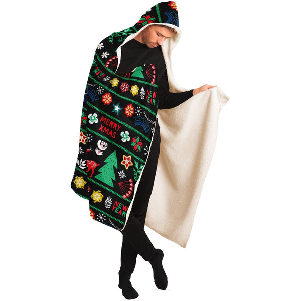 65 MCMLXV Unisex ABBA Inspired Scandinavian Christmas Hooded Blanket - 65mcmlxv