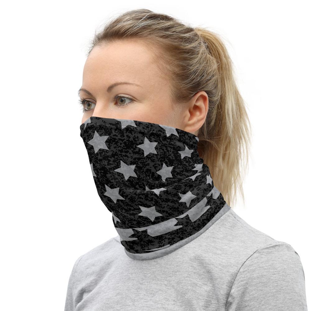 65 MCMLXV Unisex Americana Black USA Flag Print Neck Gaiter - 65mcmlxv