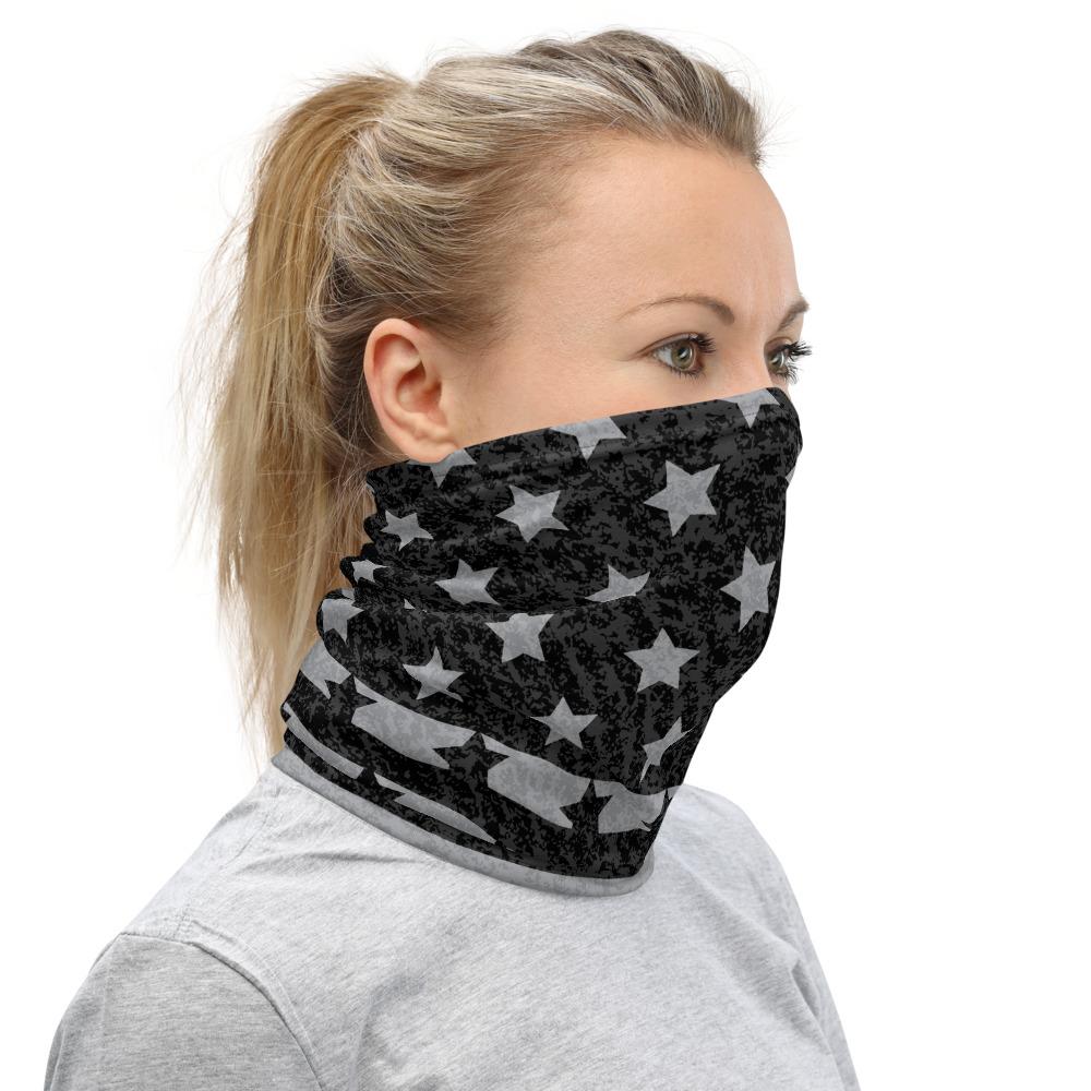 65 MCMLXV Unisex Americana Black USA Flag Print Neck Gaiter - 65mcmlxv