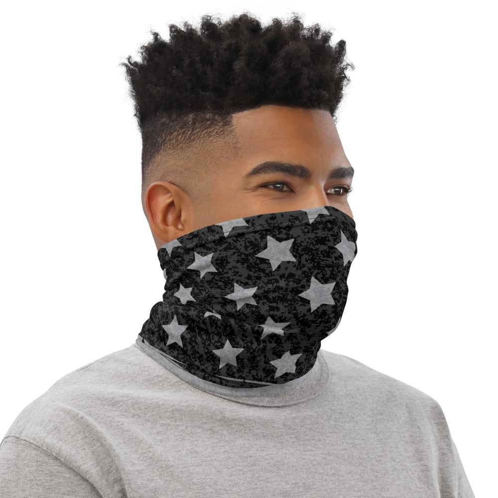 65 MCMLXV Unisex Americana Black USA Flag Print Neck Gaiter - 65mcmlxv