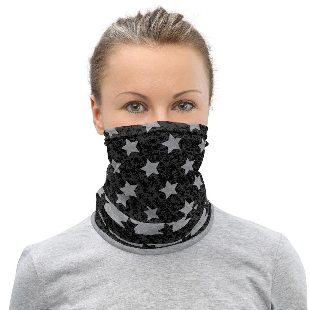 65 MCMLXV Unisex Americana Black USA Flag Print Neck Gaiter - 65mcmlxv