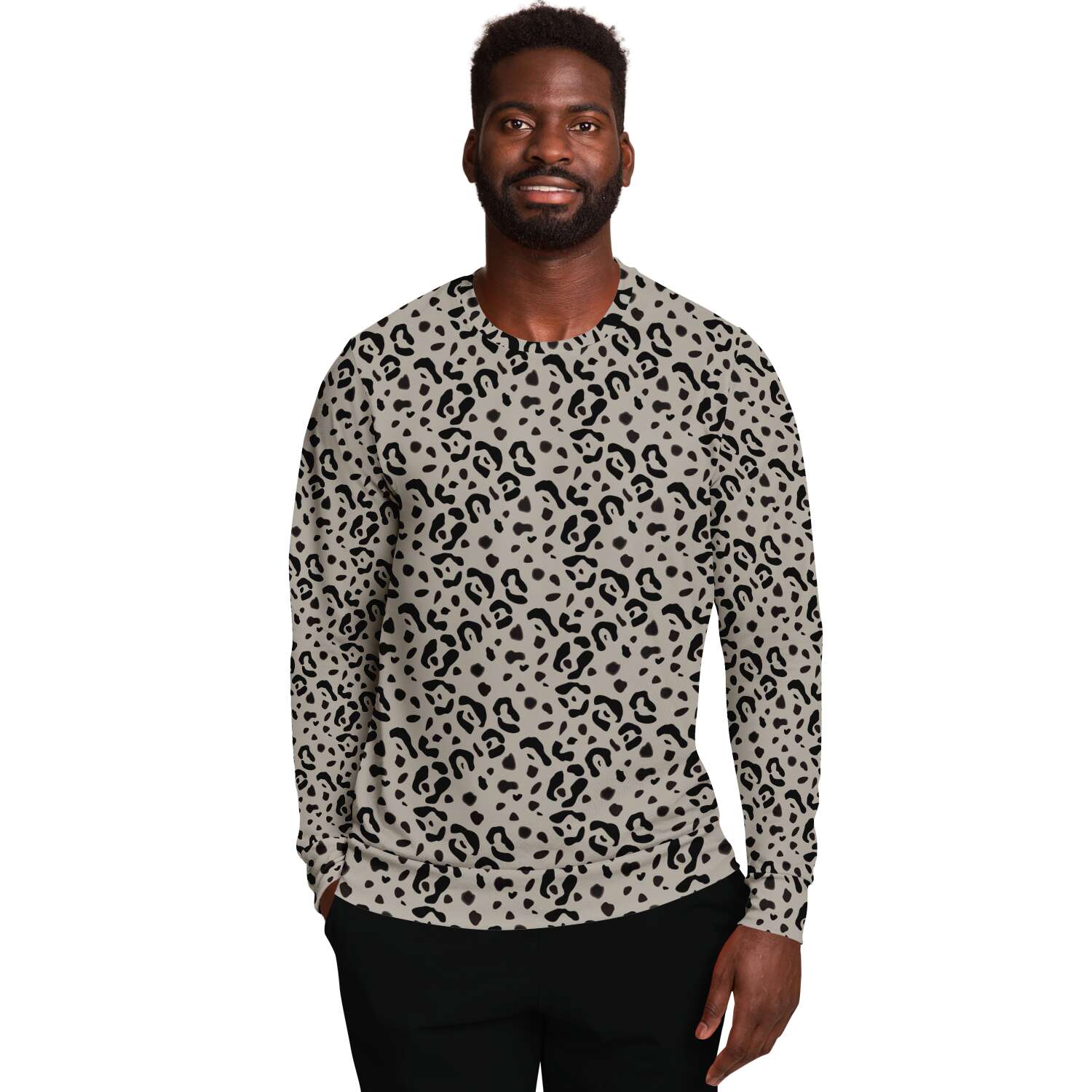65 MCMLXV Unisex Beige Cheetah Animal Print Sweatshirt Jumper - 65mcmlxv
