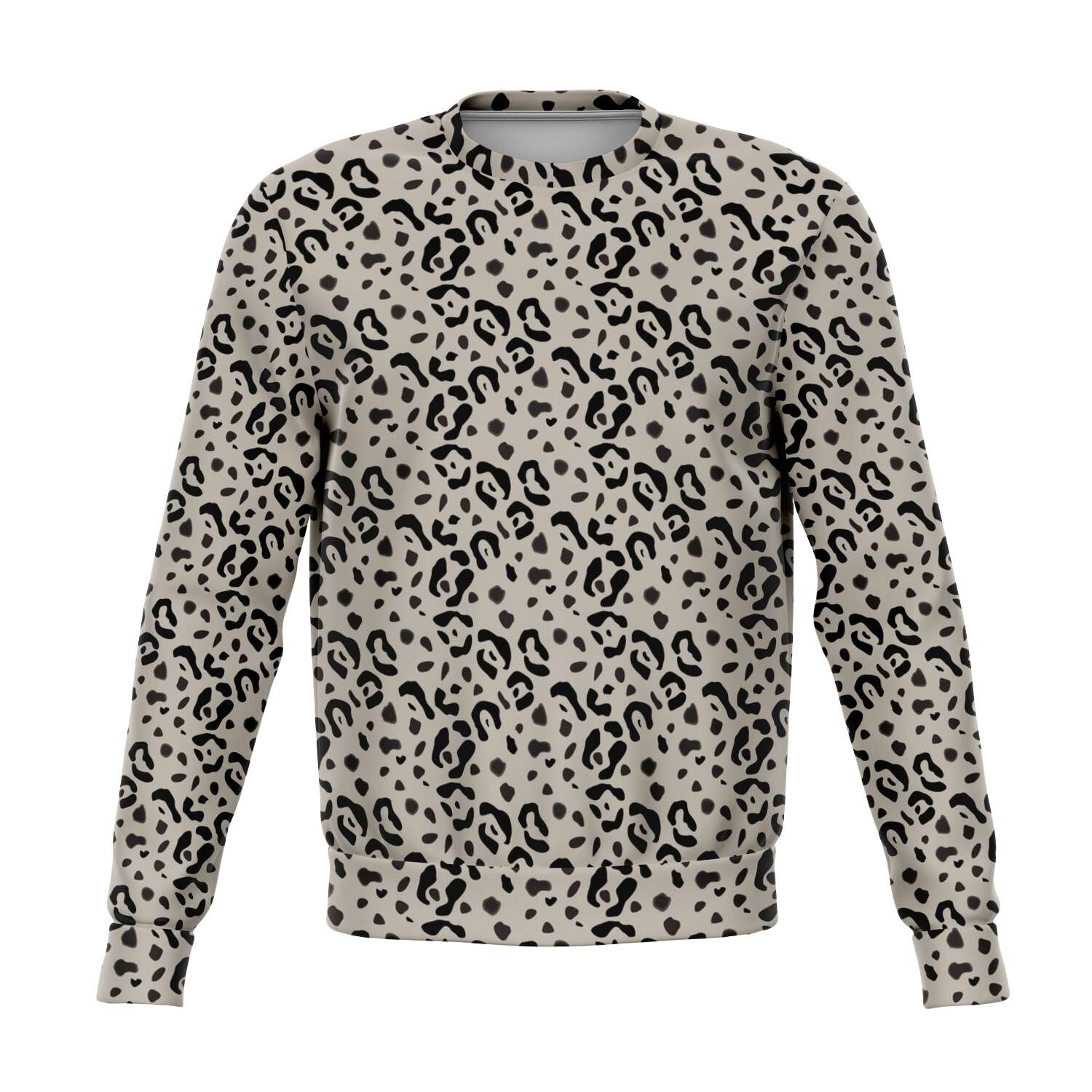 65 MCMLXV Unisex Beige Cheetah Animal Print Sweatshirt Jumper - 65mcmlxv