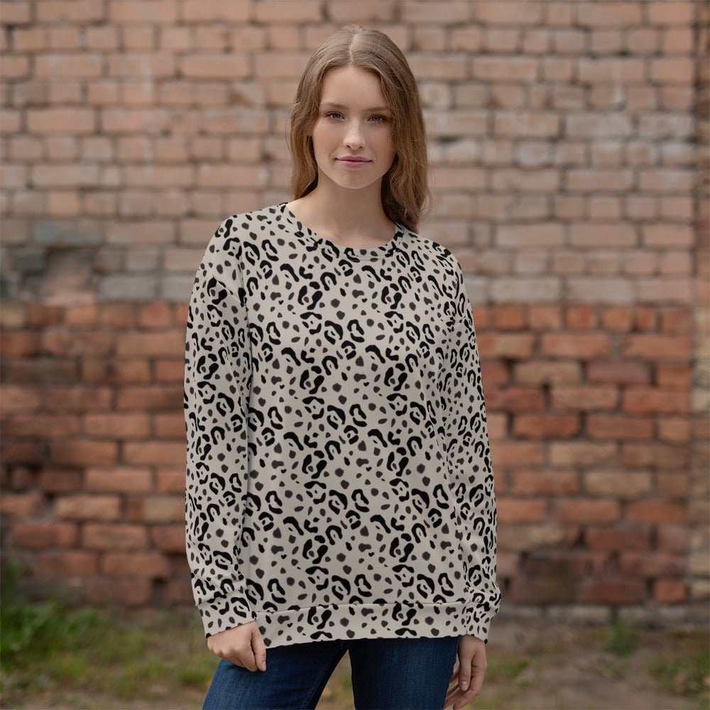 65 MCMLXV Unisex Beige Cheetah Animal Print Sweatshirt Jumper - 65mcmlxv