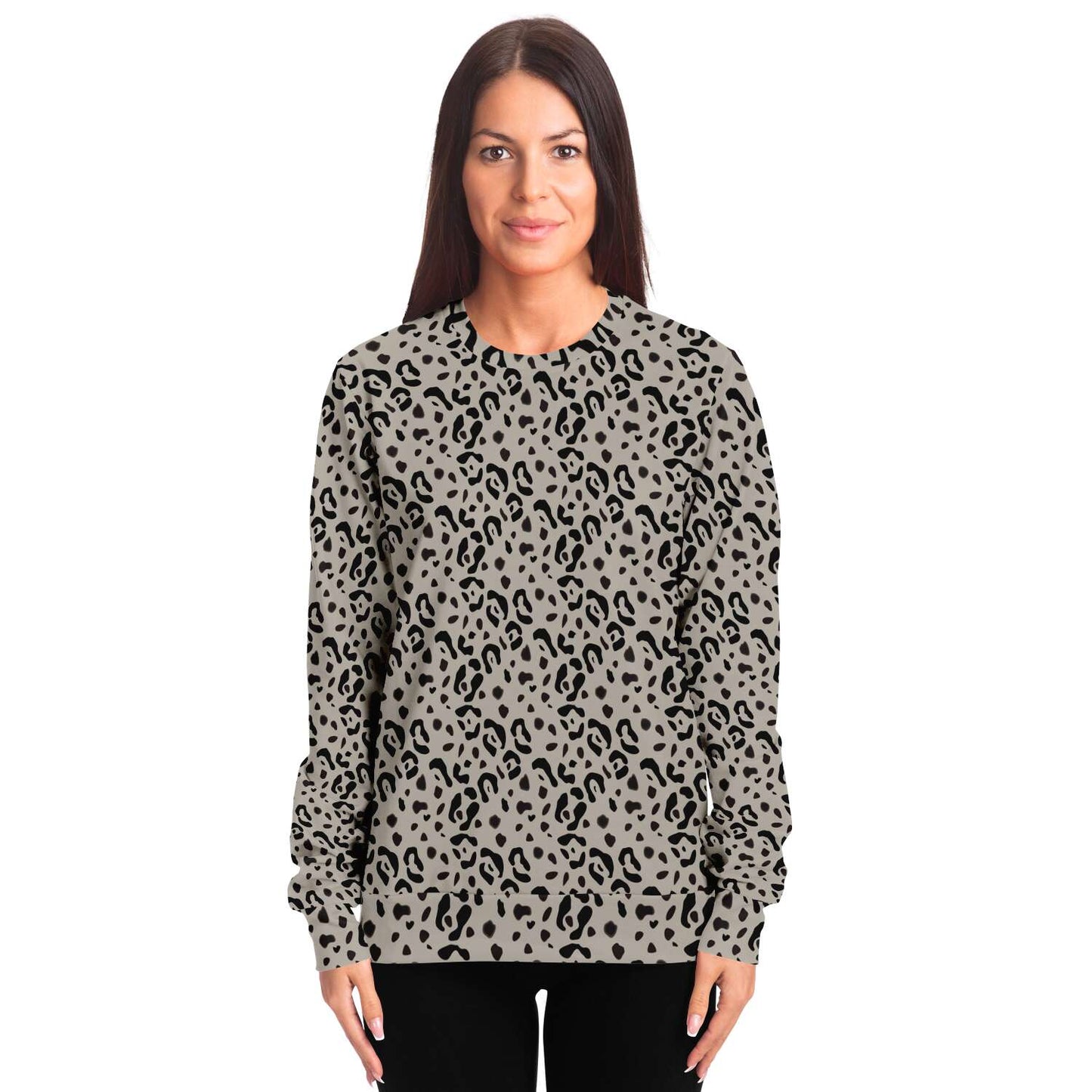 65 MCMLXV Unisex Beige Cheetah Animal Print Sweatshirt Jumper - 65mcmlxv
