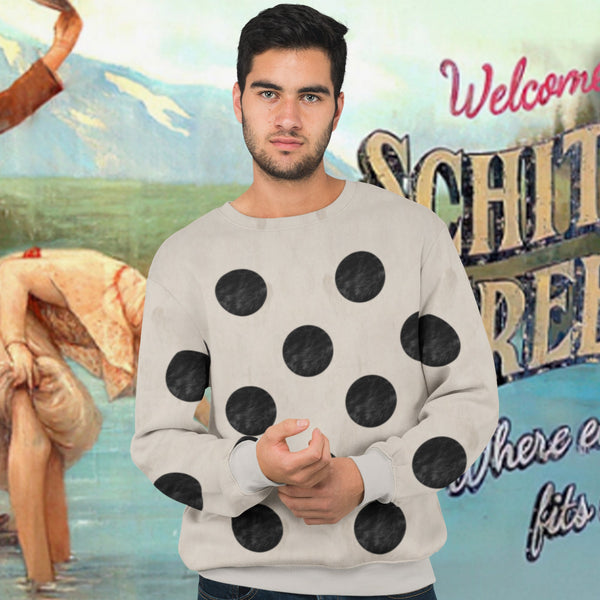 65 MCMLXV Unisex Beige Fur Polka Dot Print Sweatshirt - 65mcmlxv