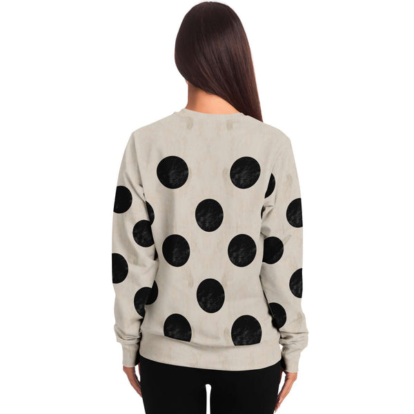 65 MCMLXV Unisex Beige Fur Polka Dot Print Sweatshirt - 65mcmlxv