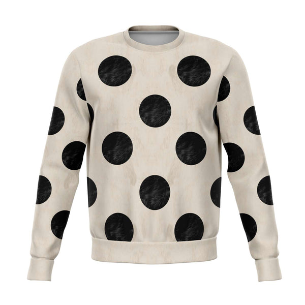 65 MCMLXV Unisex Beige Fur Polka Dot Print Sweatshirt - 65mcmlxv