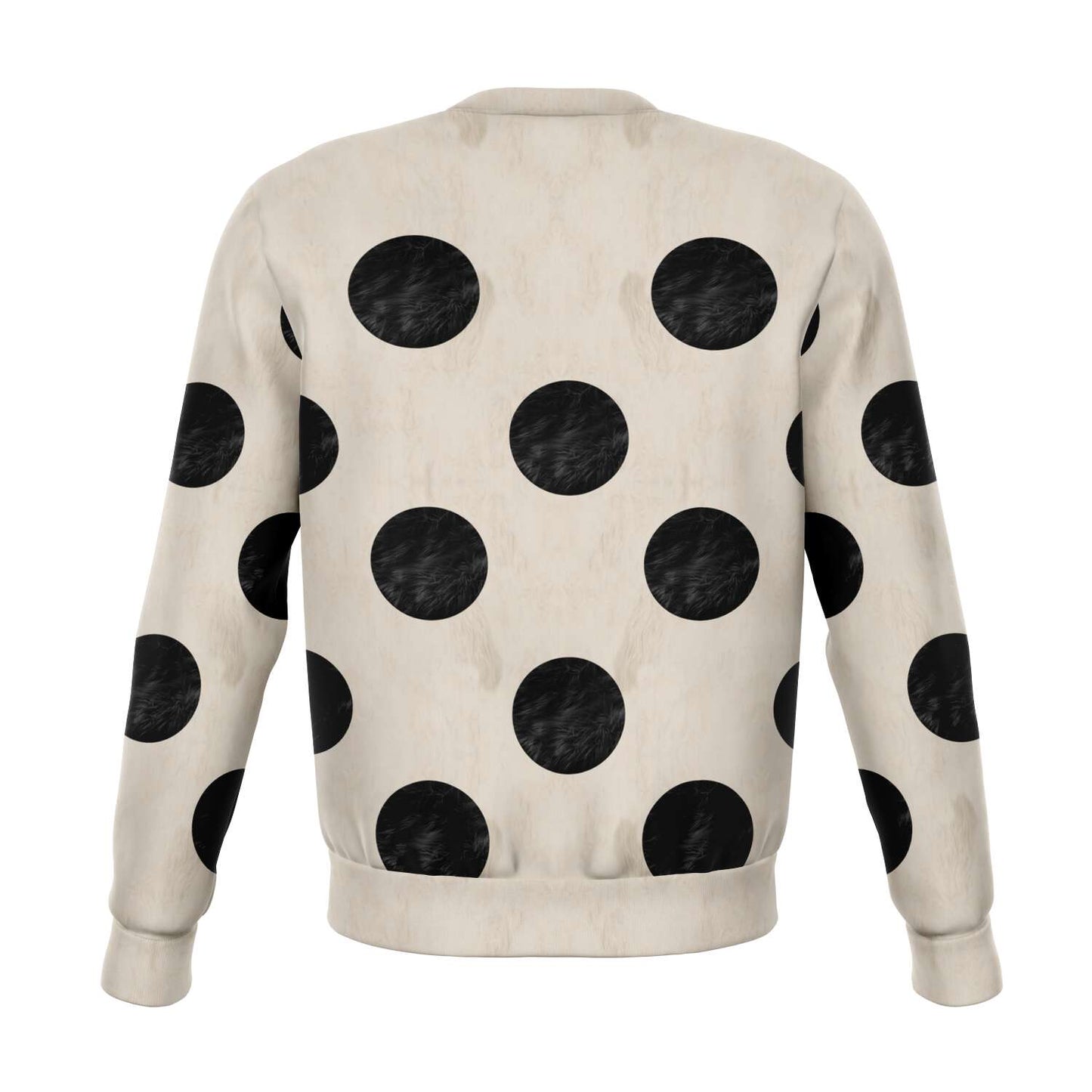 65 MCMLXV Unisex Beige Fur Polka Dot Print Sweatshirt - 65mcmlxv