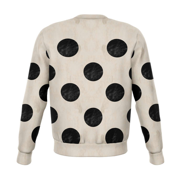 65 MCMLXV Unisex Beige Fur Polka Dot Print Sweatshirt - 65mcmlxv