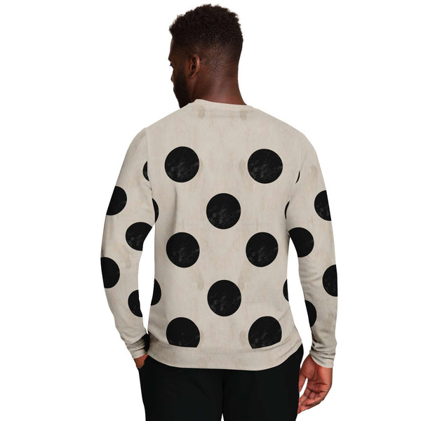 65 MCMLXV Unisex Beige Fur Polka Dot Print Sweatshirt - 65mcmlxv