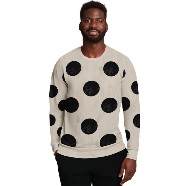 65 MCMLXV Unisex Beige Fur Polka Dot Print Sweatshirt - 65mcmlxv