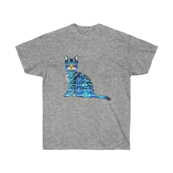 65 MCMLXV Unisex Bejeweled Blue 70s Disco Cat T-Shirt - 65mcmlxv
