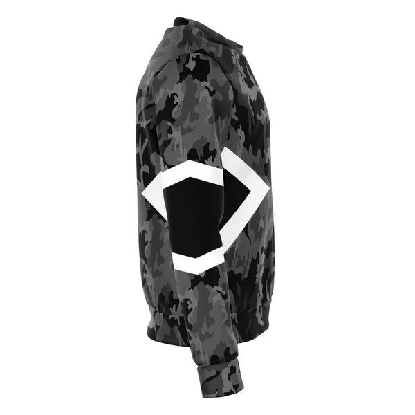 65 MCMLXV Unisex Black and White Chevron Camouflage Print Sweatshirt - 65mcmlxv