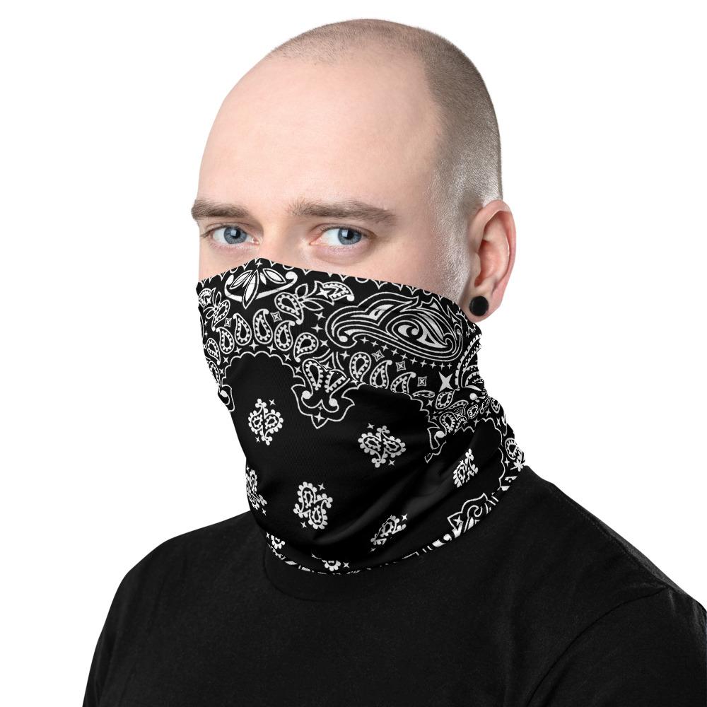 65 MCMLXV Unisex Black Bandana Print Neck Gaiter - 65mcmlxv
