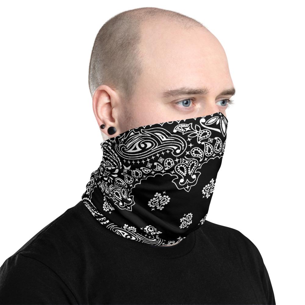 65 MCMLXV Unisex Black Bandana Print Neck Gaiter - 65mcmlxv