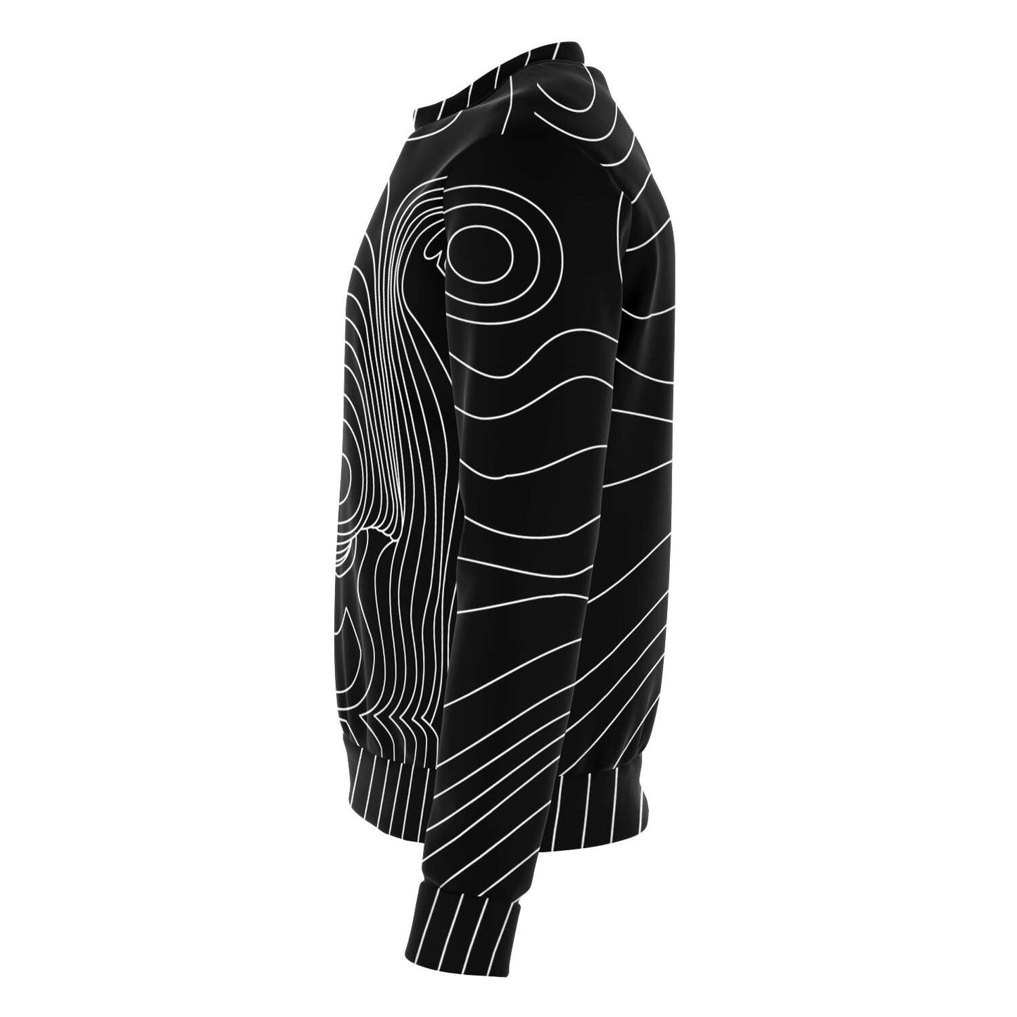 65 MCMLXV Unisex Black Digital Face Topography Print Sweatshirt - 65mcmlxv