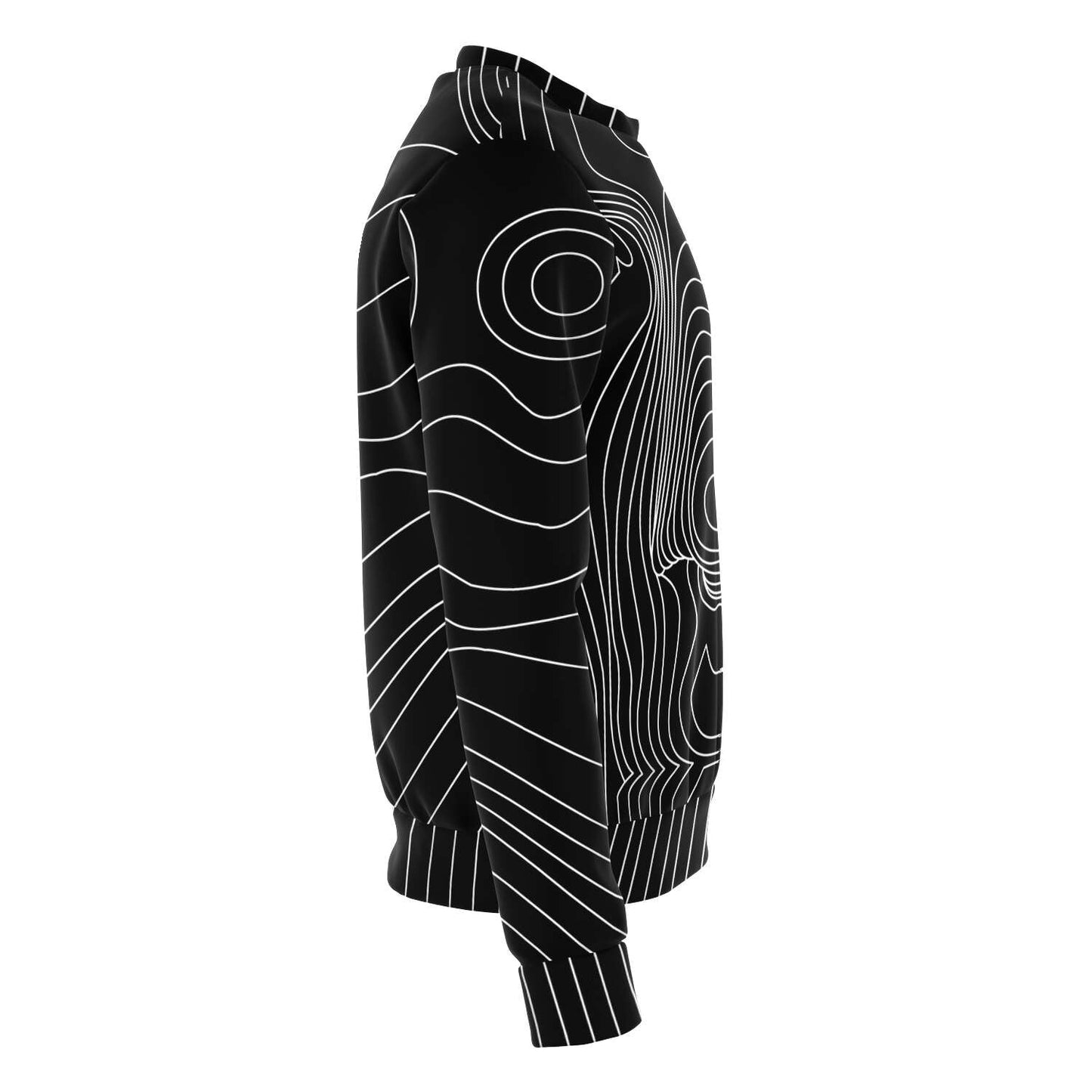 65 MCMLXV Unisex Black Digital Face Topography Print Sweatshirt - 65mcmlxv