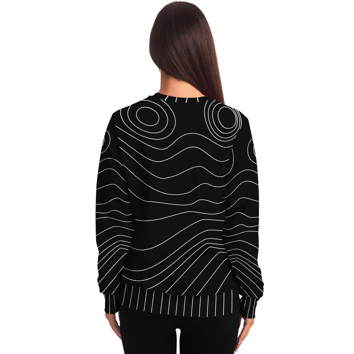 65 MCMLXV Unisex Black Digital Face Topography Print Sweatshirt - 65mcmlxv
