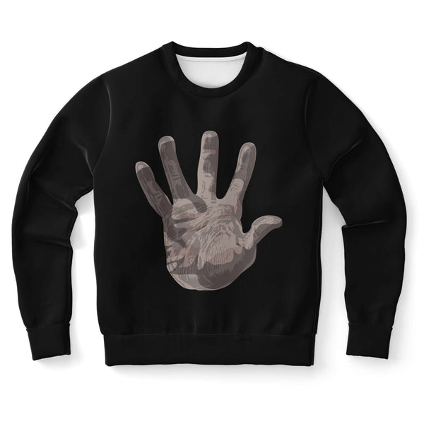 65 MCMLXV Unisex Black Giant Open Hand Print Sweatshirt - 65mcmlxv