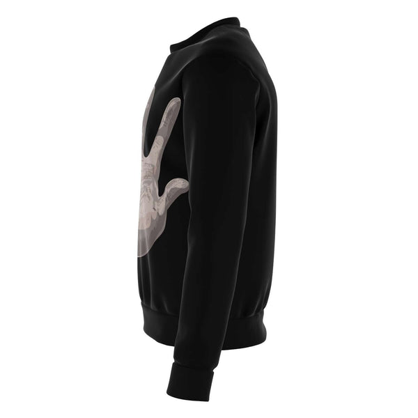 65 MCMLXV Unisex Black Giant Open Hand Print Sweatshirt - 65mcmlxv