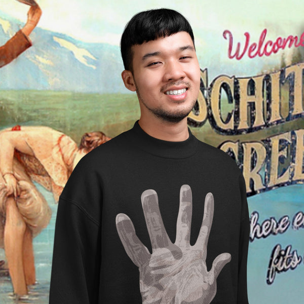 65 MCMLXV Unisex Black Giant Open Hand Print Sweatshirt - 65mcmlxv