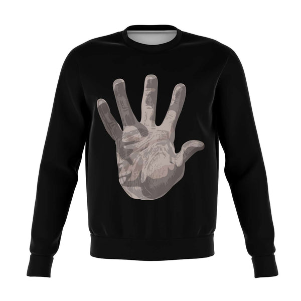 65 MCMLXV Unisex Black Giant Open Hand Print Sweatshirt - 65mcmlxv