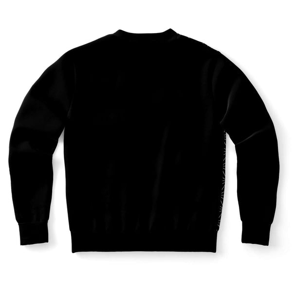 65 MCMLXV Unisex Black Optical Geometric Grid Print Sweatshirt - 65mcmlxv