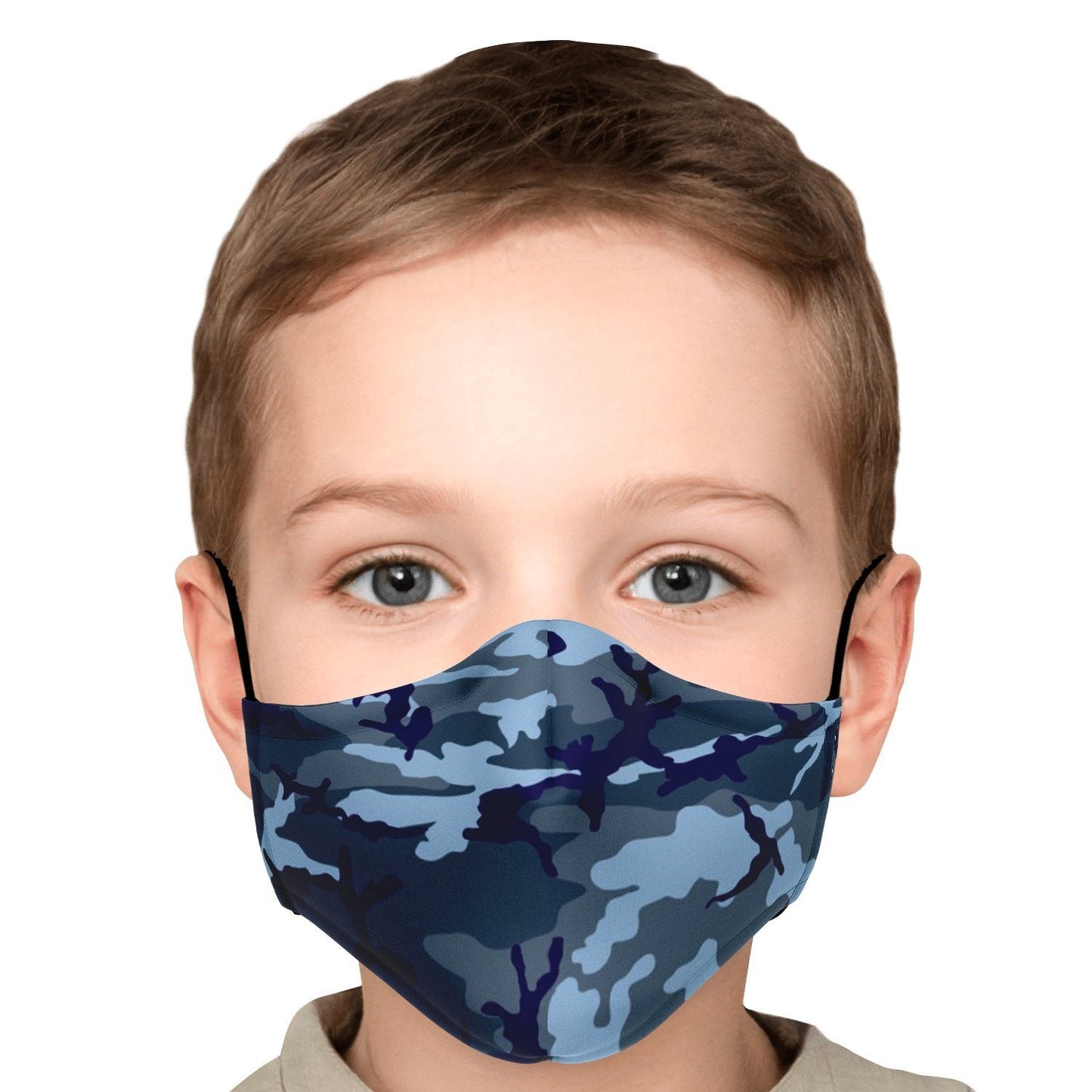 65 MCMLXV Unisex Blue Camouflage Print Face Mask - 65mcmlxv
