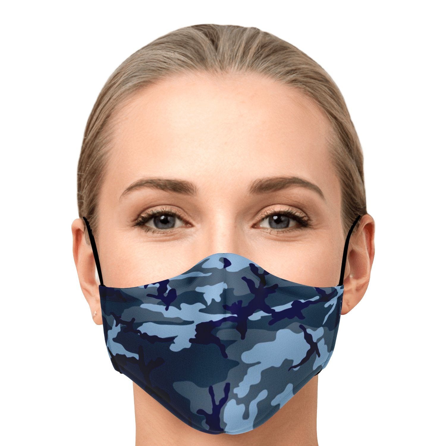 65 MCMLXV Unisex Blue Camouflage Print Face Mask - 65mcmlxv
