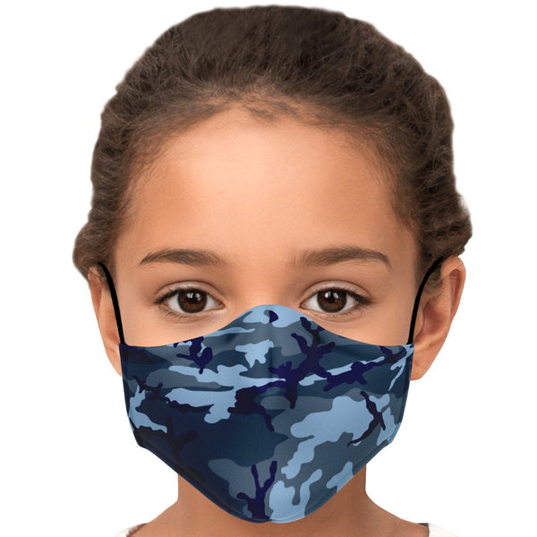 65 MCMLXV Unisex Blue Camouflage Print Face Mask - 65mcmlxv