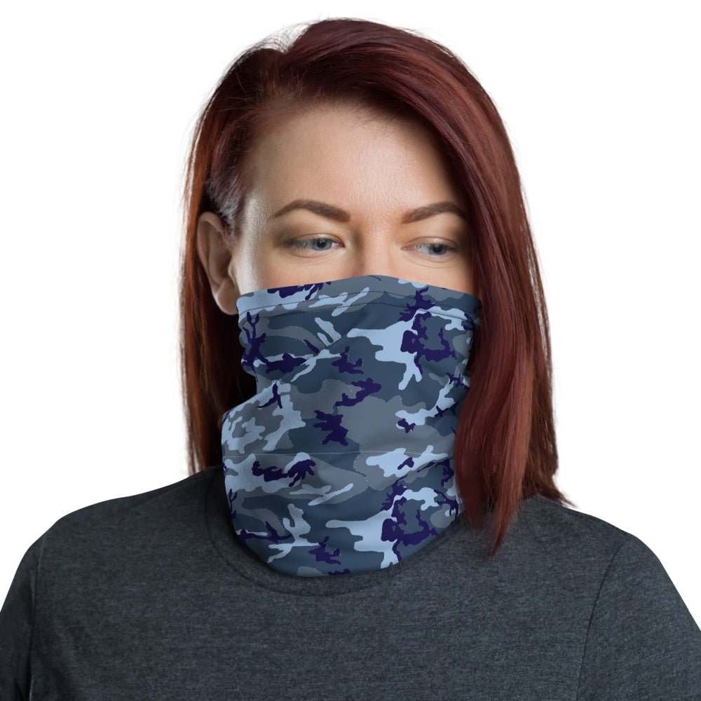 65 MCMLXV Unisex Blue Camouflage Print Neck Gaiter - 65mcmlxv