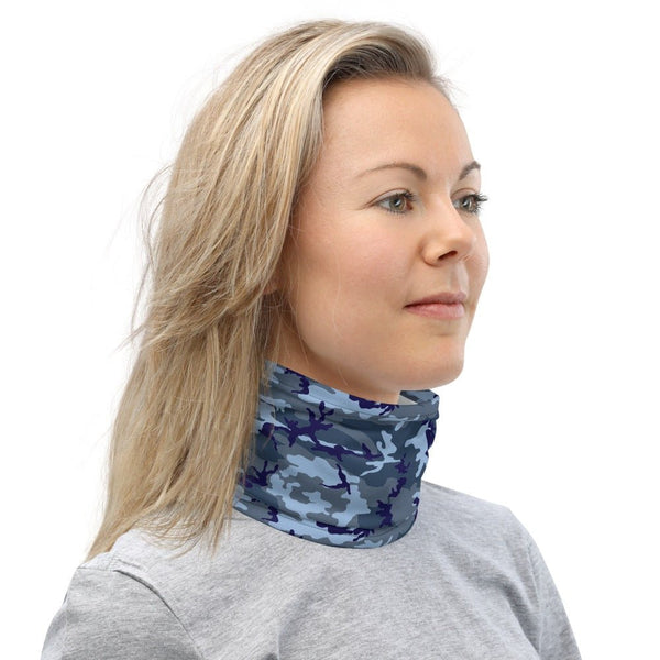 65 MCMLXV Unisex Blue Camouflage Print Neck Gaiter - 65mcmlxv