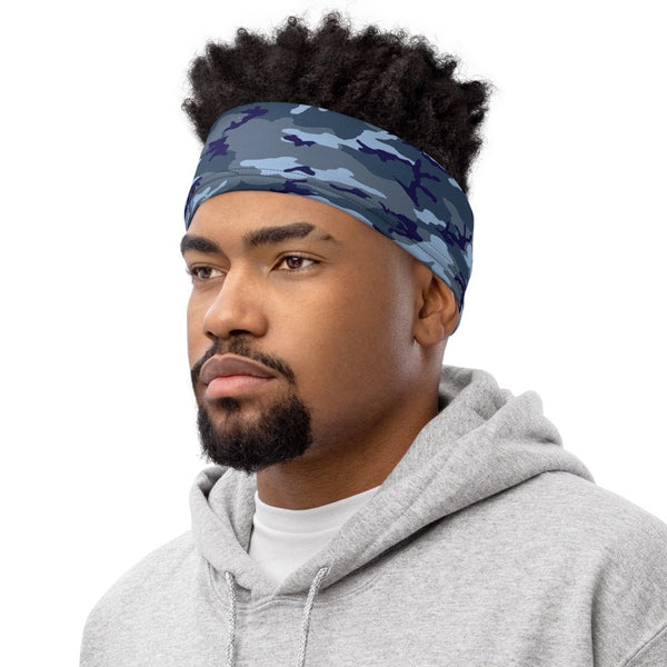 65 MCMLXV Unisex Blue Camouflage Print Neck Gaiter - 65mcmlxv