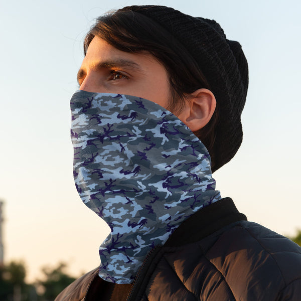 65 MCMLXV Unisex Blue Camouflage Print Neck Gaiter - 65mcmlxv