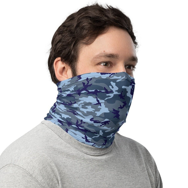 65 MCMLXV Unisex Blue Camouflage Print Neck Gaiter - 65mcmlxv
