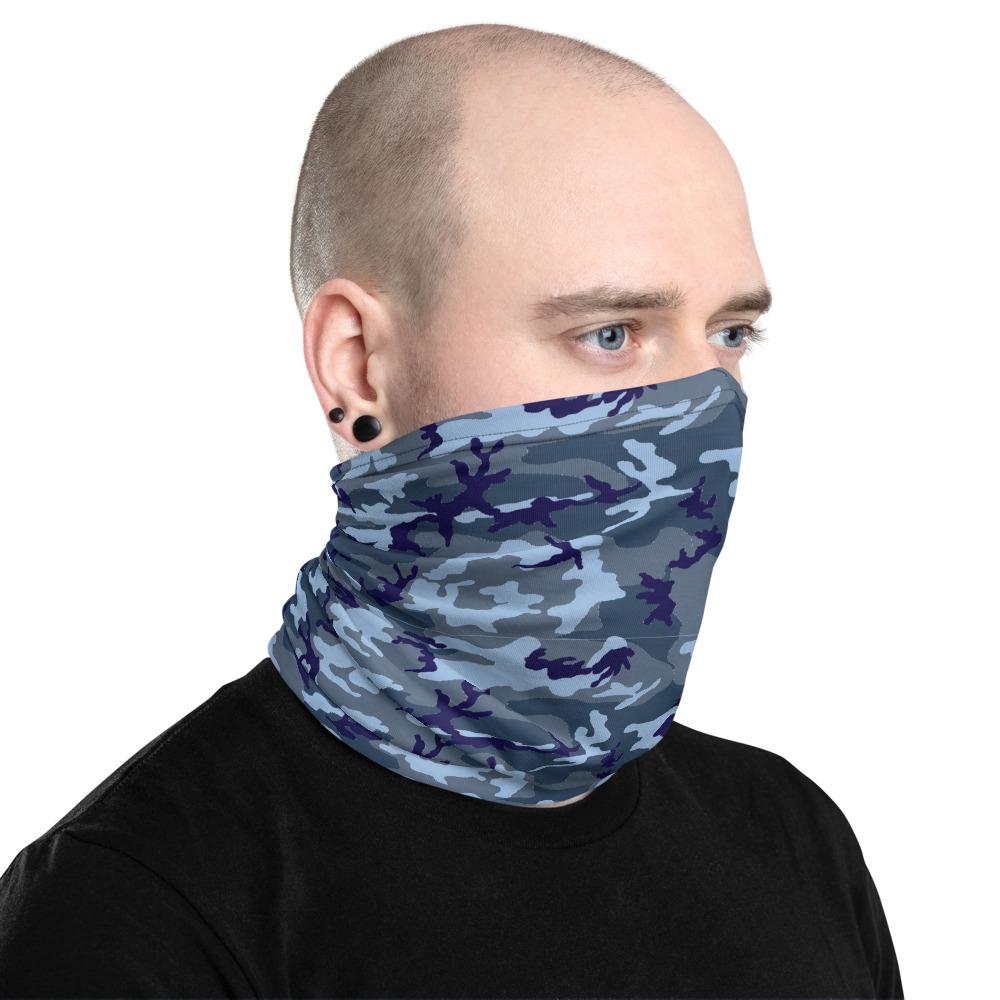 65 MCMLXV Unisex Blue Camouflage Print Neck Gaiter - 65mcmlxv