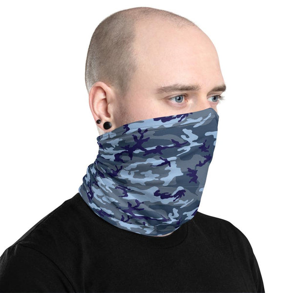 65 MCMLXV Unisex Blue Camouflage Print Neck Gaiter - 65mcmlxv