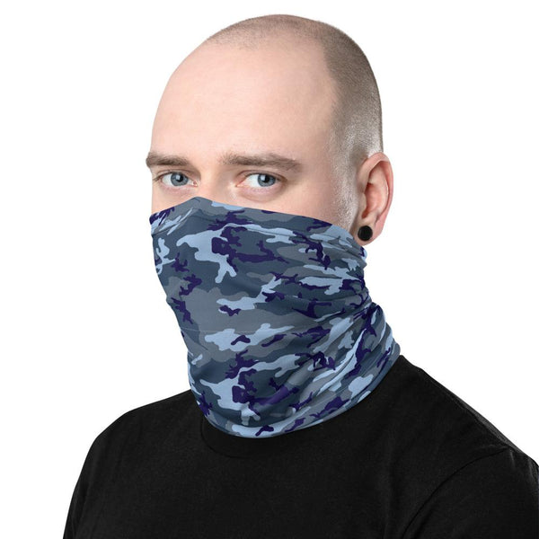 65 MCMLXV Unisex Blue Camouflage Print Neck Gaiter - 65mcmlxv