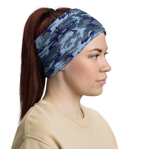 65 MCMLXV Unisex Blue Camouflage Print Neck Gaiter - 65mcmlxv