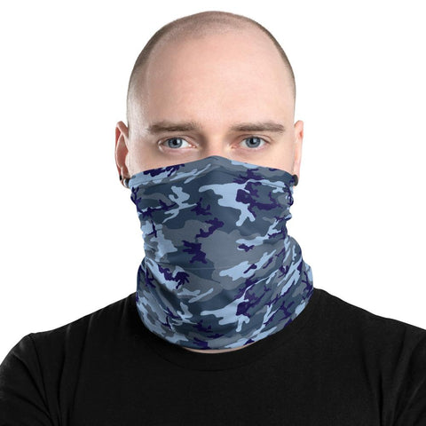 65 MCMLXV Unisex Blue Camouflage Print Neck Gaiter - 65mcmlxv