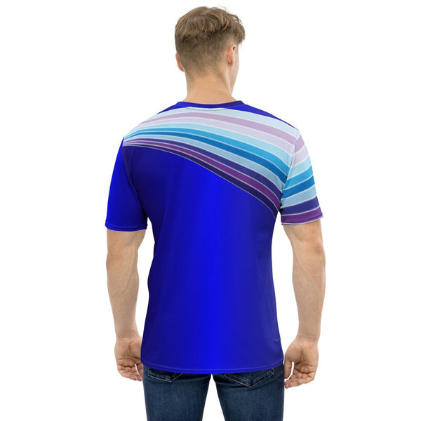 65 MCMLXV Unisex Blue Streaks of Light 70s Disco T-Shirt - 65mcmlxv