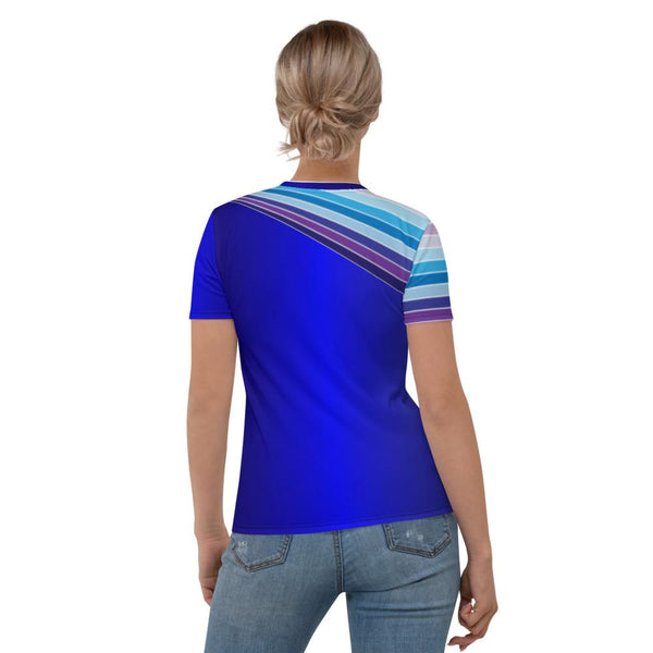 65 MCMLXV Unisex Blue Streaks of Light 70s Disco T-Shirt - 65mcmlxv