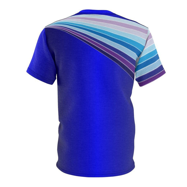 65 MCMLXV Unisex Blue Streaks of Light 70s Disco T-Shirt - 65mcmlxv